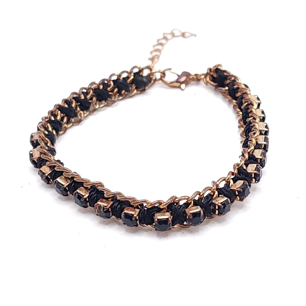 Black‎ Gold Chain Bracelet Boho Glam